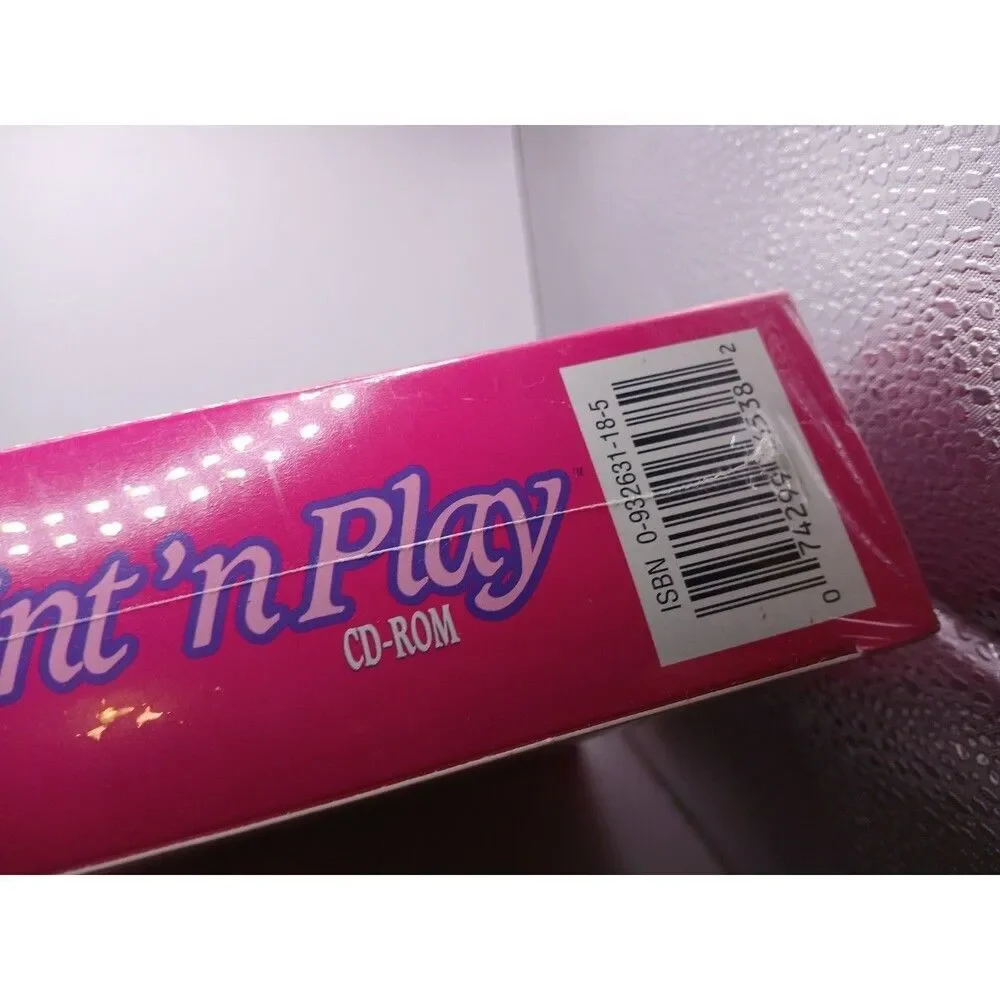 Mattel Barbie PRINT N' PLAY CD-ROM (1996) Sealed BIG Box PC Avery Computer Game